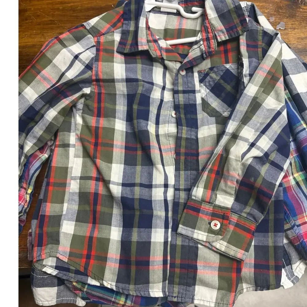 Lot of 4 Long Sleeve Button Down Shirts Size 4T
